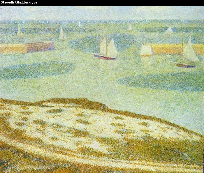 Georges Seurat Einfahrt zum Hafen Port-en-Bessin